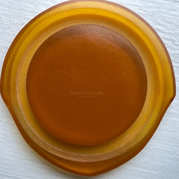 Vintage Cornflower Glass Powder Jar Bakelite - Picture 4 of 4